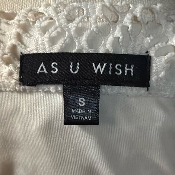 As U Wish Tube Top Dress Patriotic Colors Red White Blue Tie Dye Lace Size Small - Picture 4 of 4